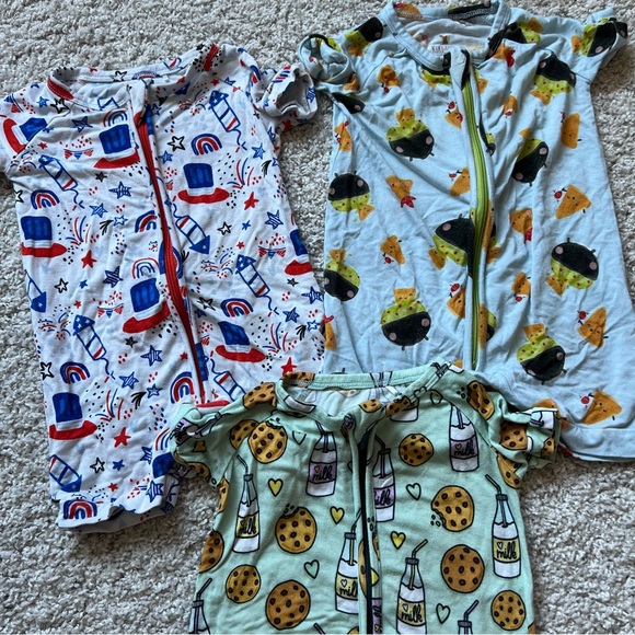 Kiki + Lulu shorties bundle size 3-6 months bamboo pajamas - Picture 2 of 2